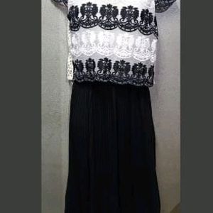 Black And White Gown Dress