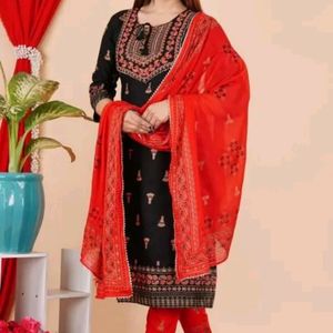 Beautiful Party Wear Kurti, Pant, Dupatta Set