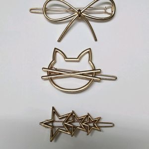 Pack Of 3 Korean Hair Clips