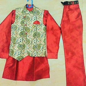 Boys Sherwani With Koti Party Wear