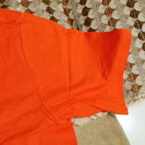 NOW Orange Oversized Tshirt For Women