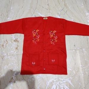 Red Sweater For Women Totally New.