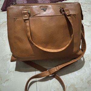 Baggit Mustard Satchel Bag Medium Size