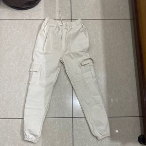 white colour cargo jeans