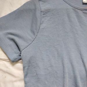 Powder Blue Boxy Fit Top