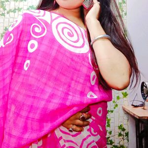 Love Ly Pink💕 Without Blause Saree