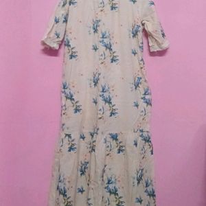 Cotton Floral Dress For Summer