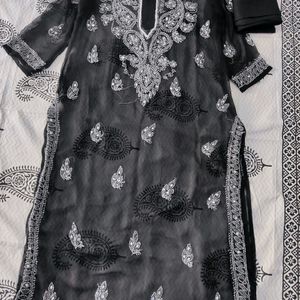 Black Kurti Chikankari