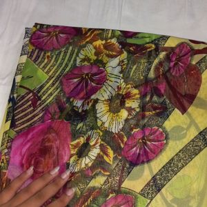 New Multi Coloured Printed Saree