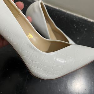 Fashion Nova White Heels -Imported