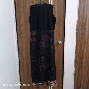 🛍️@₹129 Antheno Black Maxi Dress