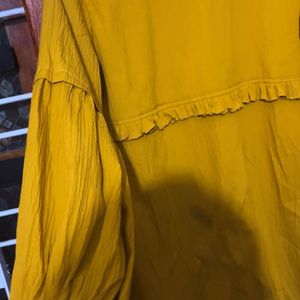 Mustard Color Mini Dress