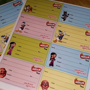 cartoon name chits for books and copies pack of 2