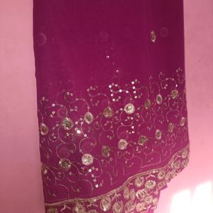 Fancy Pink Design Saree