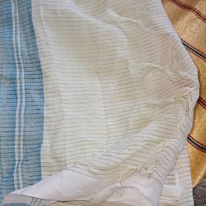 Stripe Khadi Cotton Saree