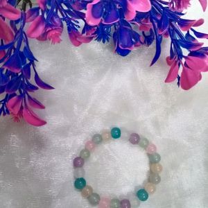 Combo Of 1 Multicolor Pearl Bracelet & Panda Chain