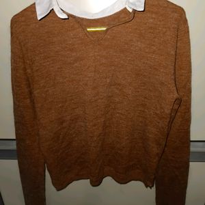 Brown Full Sleeves Top