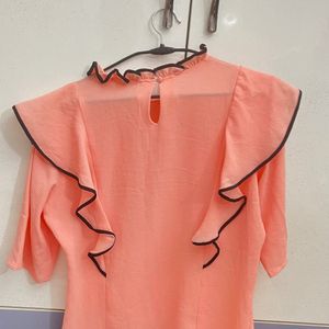 Peach Ruffled Top