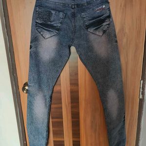 Mens Joggers Jeans Blue