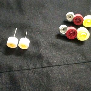 Handmade Quilling Earrings In Pairs