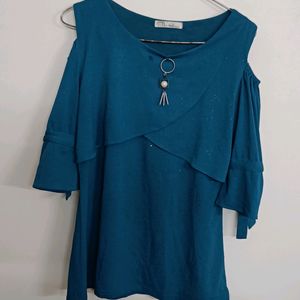 Blue Shinny Party Wear Top