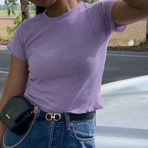 Lavender Crop Top