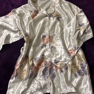 Satin Night Suit Shirt