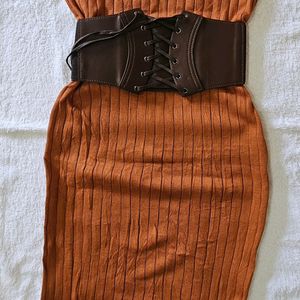 Midi Dress ( BELT NOT INCLUDED)