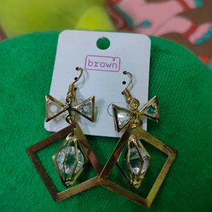 Bow Attach Gold Plated Earring