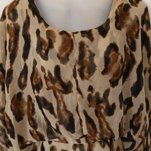 LEOPARD PRINT BAGGY DRESS