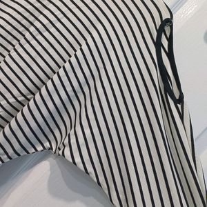 Black and White Striped Top