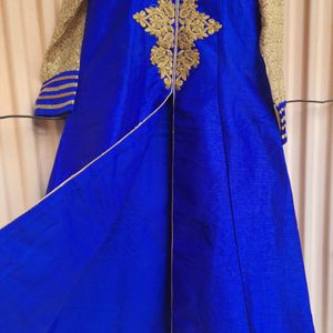 Royal Blue A Line Kurta With Lining