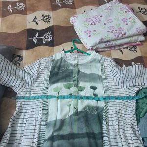 W 18 Size Kurta Rollup Sleeves Bust 44AndLength41