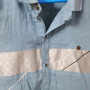 Party Wear Powder Blue Shirt For Men 🤍