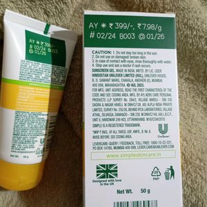 simple gel sunscreen