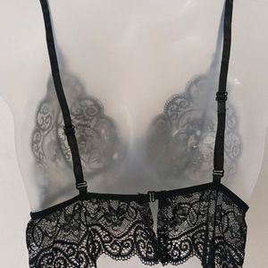 SEXY BLACK NET BRALETTE