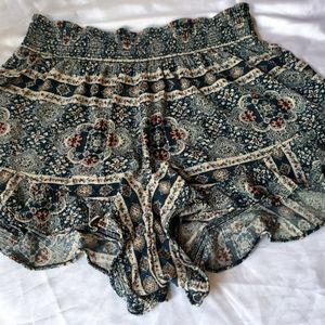 MULTICOLOUR BLUE SHORTS FOR WOMEN