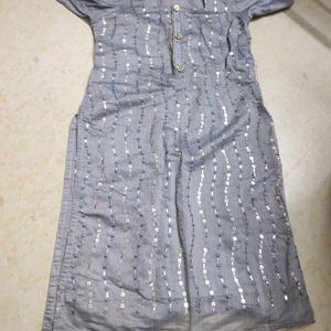 Silver Grey Kurti Set