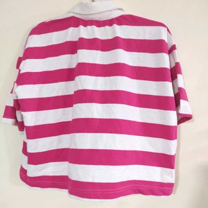 Crop Striped Tee