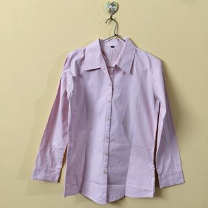 Formal Pink Stretchable Shirt