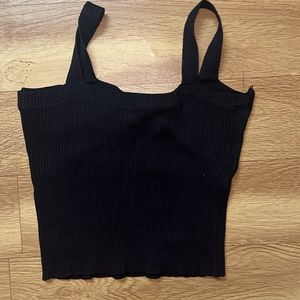 WOMEN BLACK CROP TOP