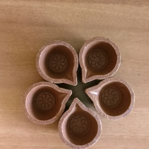 Terracotta Clay Diya for Puja  Festival Pack Of 12