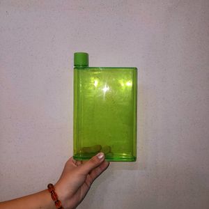 A5 memo green coloured water bottle