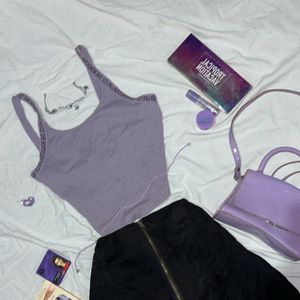 Ribbed Lavender Cami Top