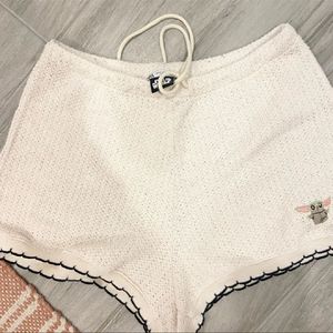 Zara Off White Baby Yoda Shorts Size m