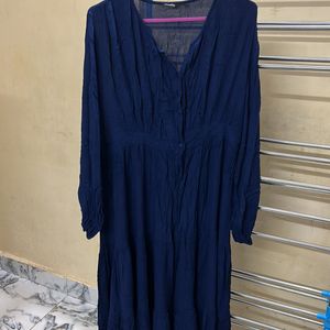 Price Drop Zudio Navy Blue Full Length Flared Gown