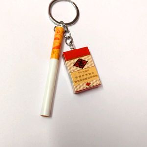 New Cigarette And Matchstick Keychain