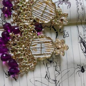 Golden Purple 💜 Earring