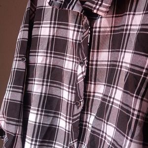 Black and White checked Casual Shirt For Women