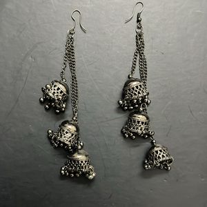 Oxidised Black Earrings